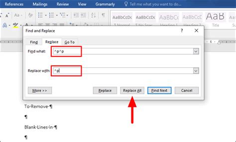 can t delete blank line in word