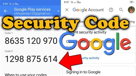 can t get google security code