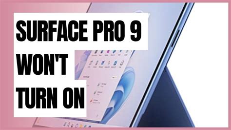 Can T Turn Surface Pro On