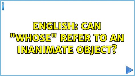 can they refer to inanimate objects