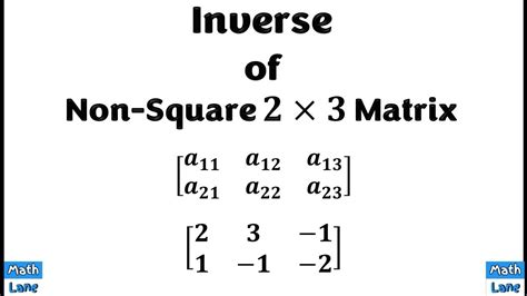 can we find inverse of non square matrix