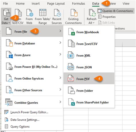can we import data from pdf to excel