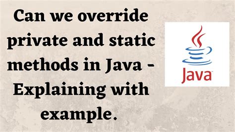can we override static method in java with example