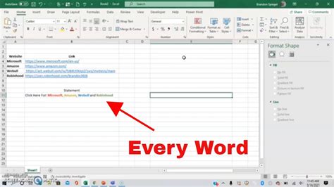 can you add a link to text in excel