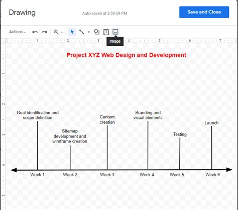 can you add a timeline in google docs
