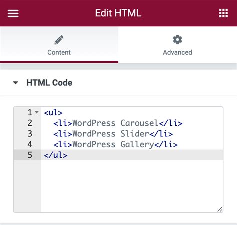can you add html code to wordpress