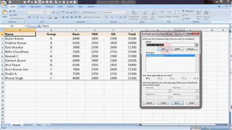 can you add multiple sheets to a pivot table