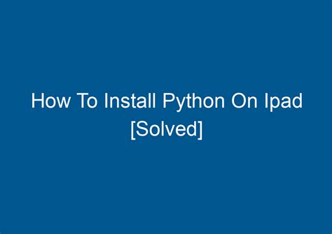 can you code python on an ipad