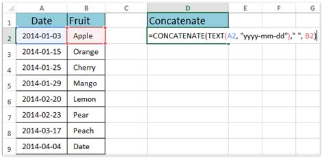 can you concatenate dates in excel
