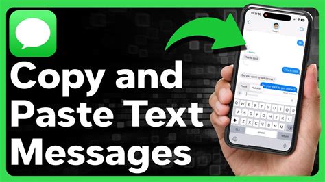 can you copy and paste a text message
