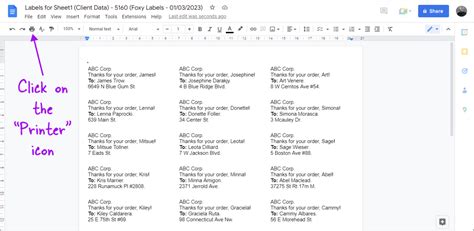 can you create avery labels from google sheets