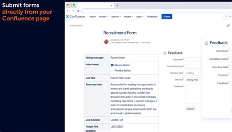 can you create forms in confluence