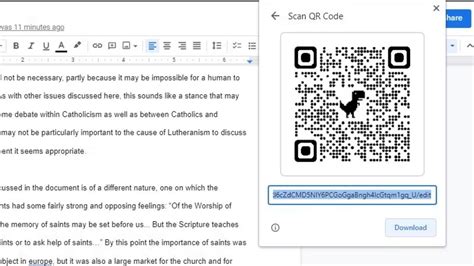 can you do a qr code to a google doc