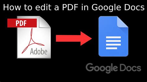 can you edit a pdf with google docs