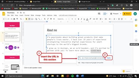 can you embed a link in google slides