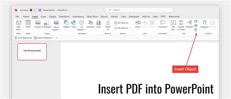 can you embed a pdf in powerpoint