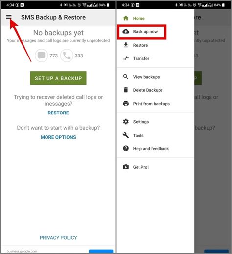 can you export text messages from android