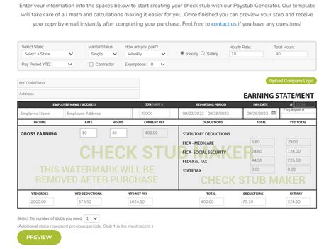 can you file taxes with a check stub