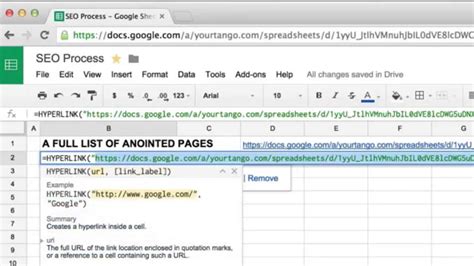 can you hyperlink in google sheets
