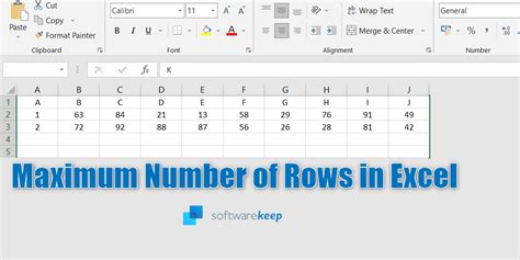 can you limit the number of rows in excel