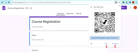 can you link a qr code to a google form
