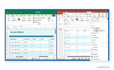 can you link excel table to powerpoint