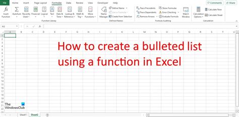can you make a bulleted list in excel cell
