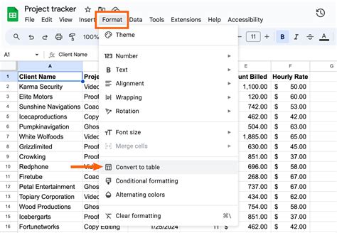 Can You Make A Table In Google Sheets