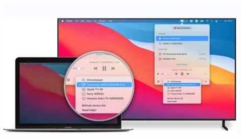 can you mirror a apple laptop to a samsung tv