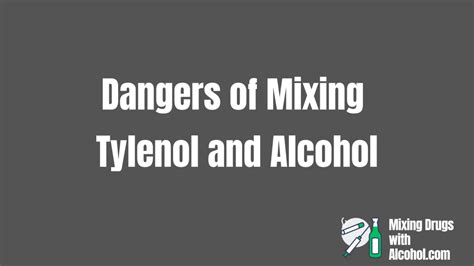 can you mix alcohol and tylenol