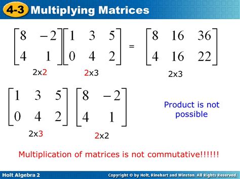 can you multiply a 2x3 and 2x2 matrix