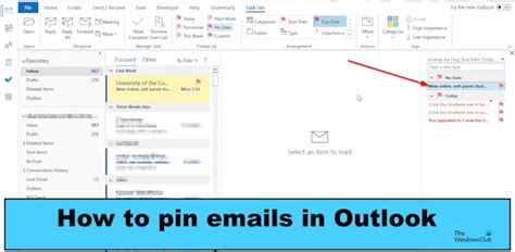 can you pin messages in outlook