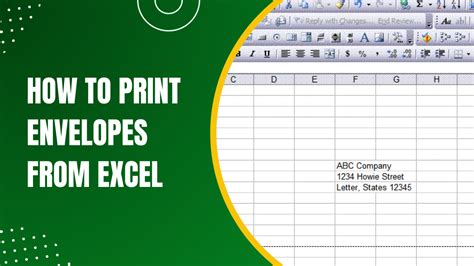 Can You Print Envelopes From An Excel Spreadsheet