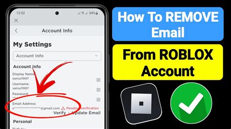 can you remove email from roblox