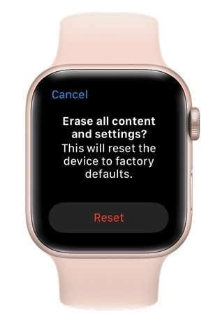 can you reset an apple watch without passcode