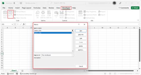 can you run macros on excel online