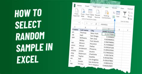 can you select a random sample in excel