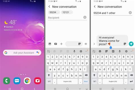 can you send a group text to iphone and android