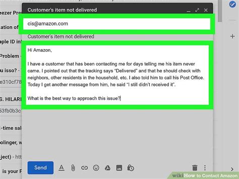 can you send an email to amazon customer service