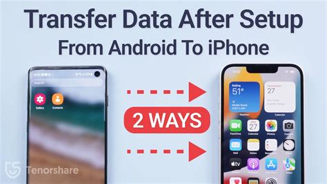 can you still transfer data from android to iphone after setup