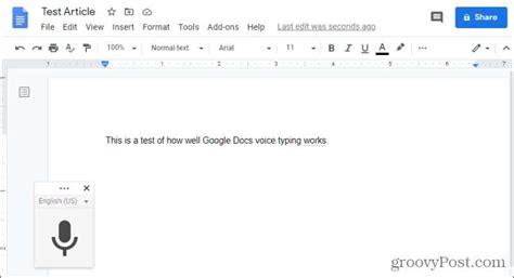 can you talk to type on google docs