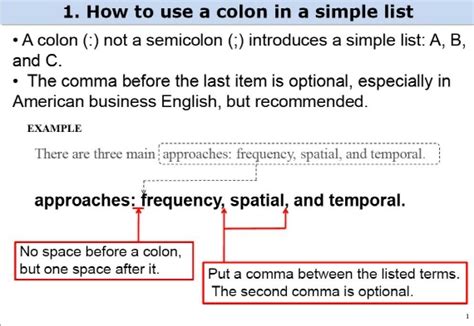 can you use a colon for a list of two things