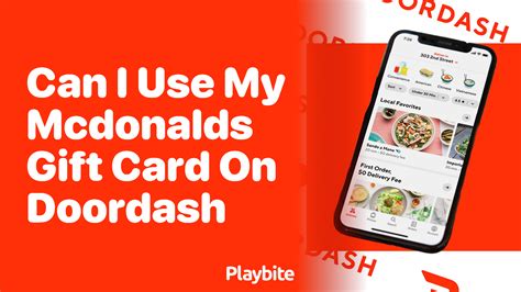 can you use a mcdonalds gift card on doordash