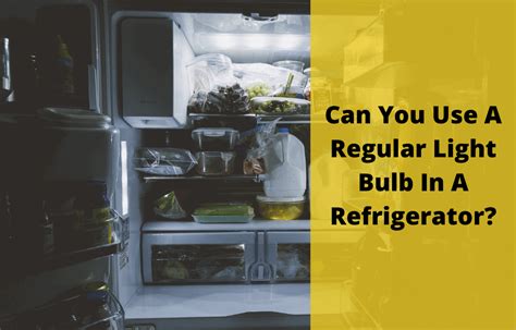 Can You Use A Regular Bulb In A Refrigerator