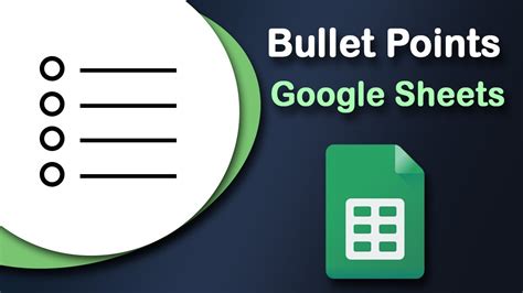 can you use bullets in google sheets