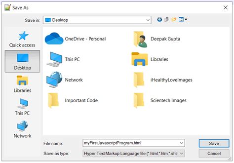 can you use javascript in notepad