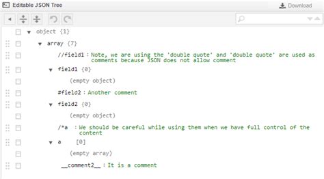 can you write comments in a json file