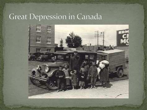 canada and the great depression powerpoint