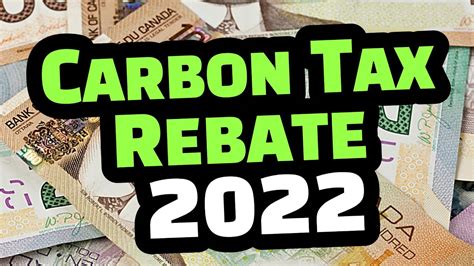 canada carbon tax rebate 2022 payment dates