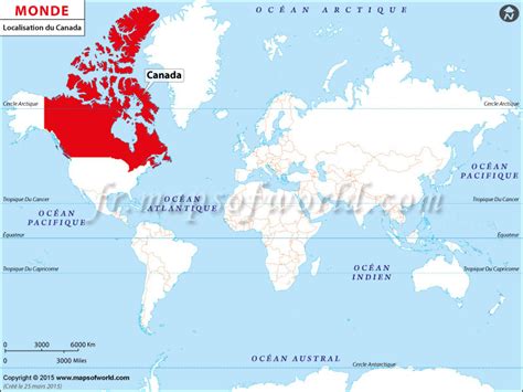 Canada Carte Monde